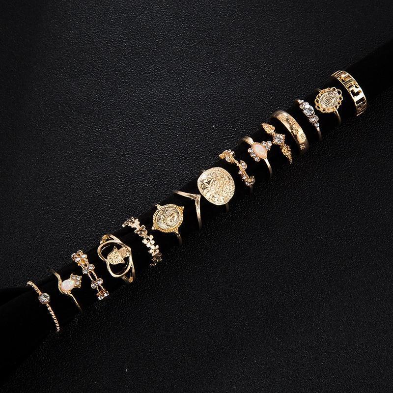 15 Piece Virgin Mary Ring Set