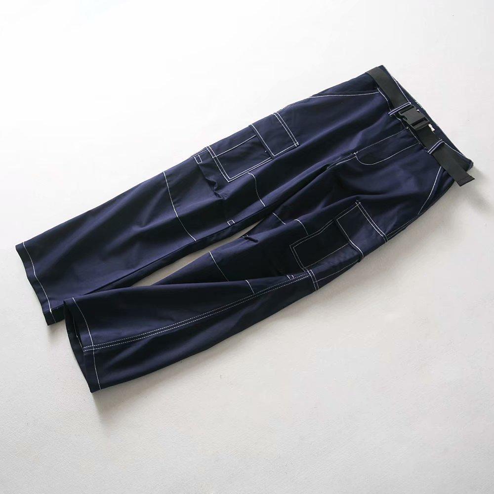 High Waisted Contrast Stitch Skate Cargo Pants