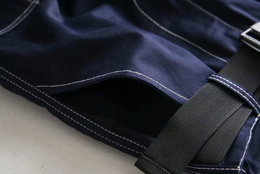 High Waisted Contrast Stitch Skate Cargo Pants