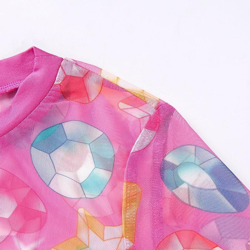 Anime Bling Mesh Top