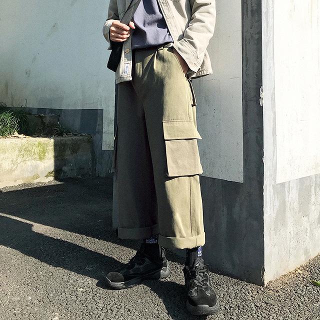 Vintage Wide Leg Cargo Pants