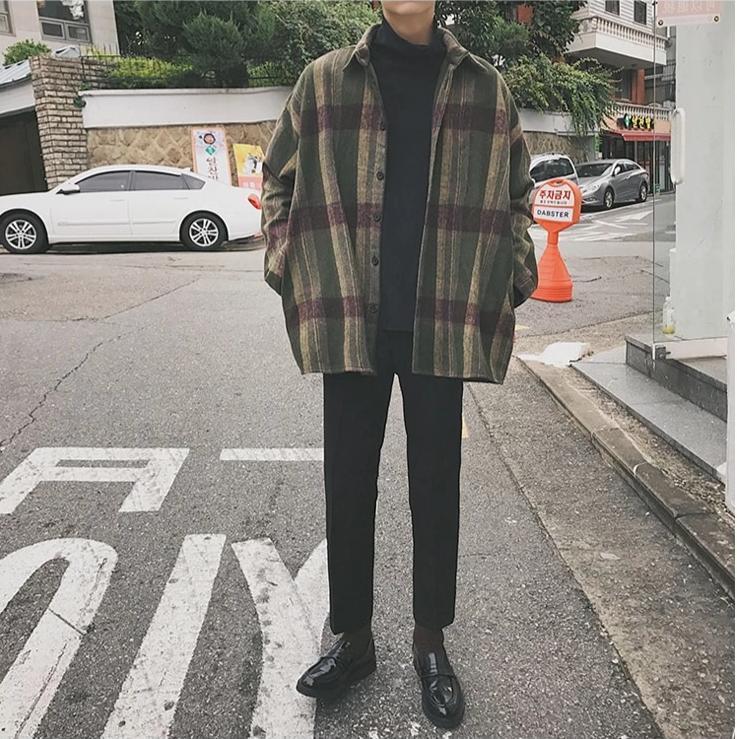Vintage Oversized Plaid Shirt