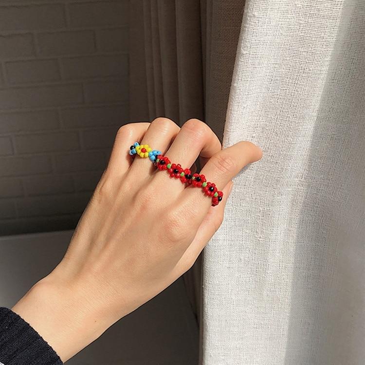 Handmade Resin Flower Rings