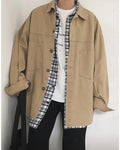 Retro Khaki Long Sleeve Shirt