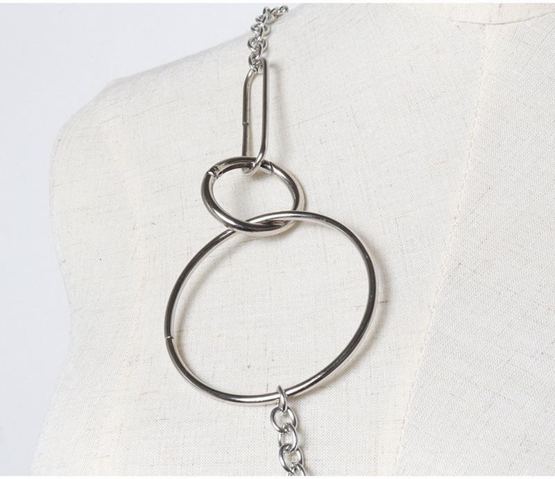 Basic Button Belt Bag With Detachable Chains