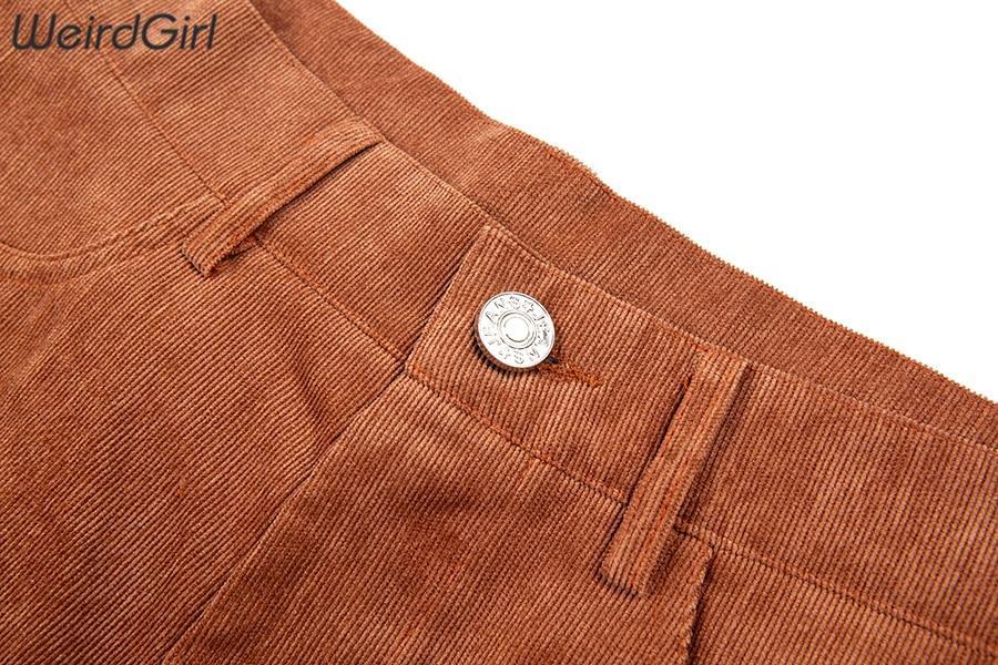High Waisted Corduroy Shorts