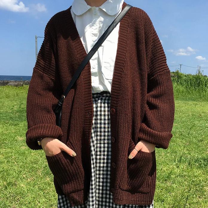 Oversized Thick Knit Cardigan