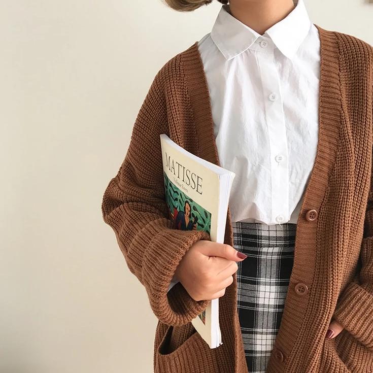 Oversized Thick Knit Cardigan