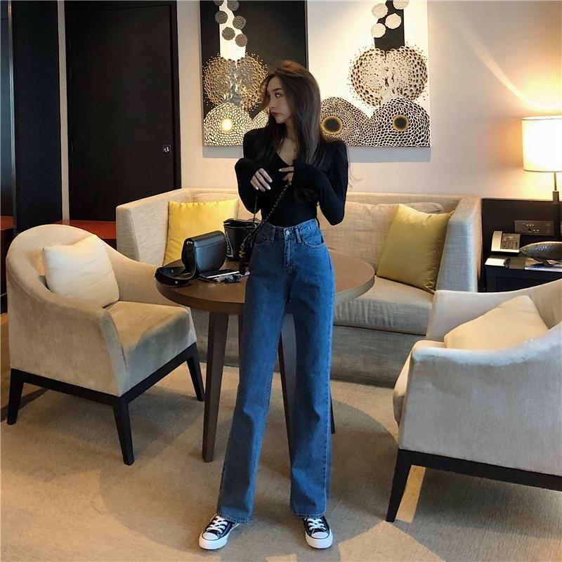 High Waisted Wide Leg Vintage Fit Jeans