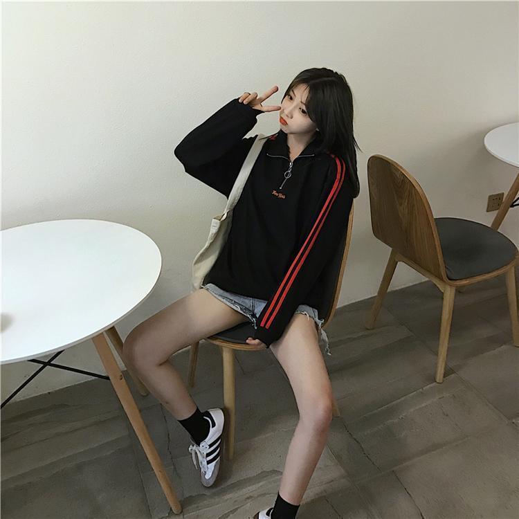 "New York" Embroidered Zip Up Pullover