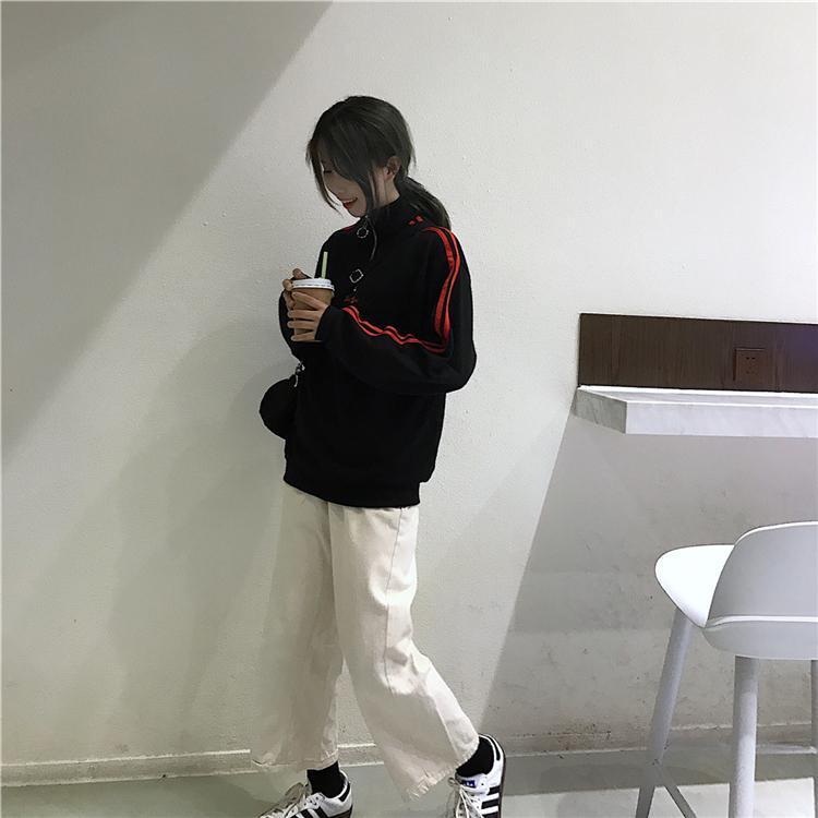 "New York" Embroidered Zip Up Pullover