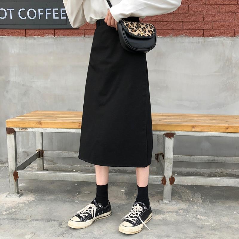 High Waisted Midi Skirt