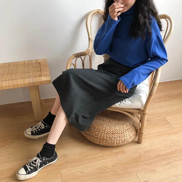 High Waisted Midi Skirt