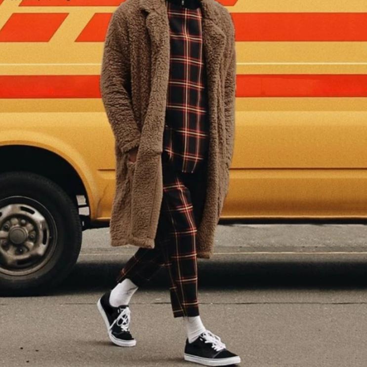 Men's Long Teddy Coat