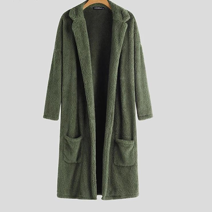 Men's Long Teddy Coat