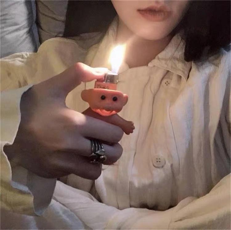 2pc Rubber Troll Cigarette Lighter Holder