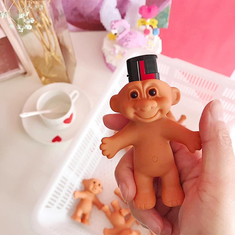 2pc Rubber Troll Cigarette Lighter Holder