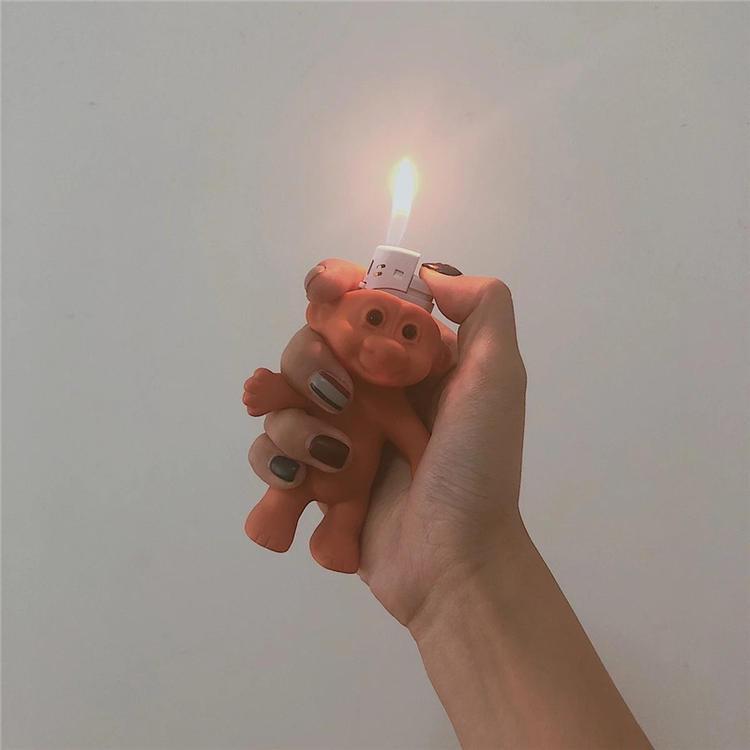 2pc Rubber Troll Cigarette Lighter Holder