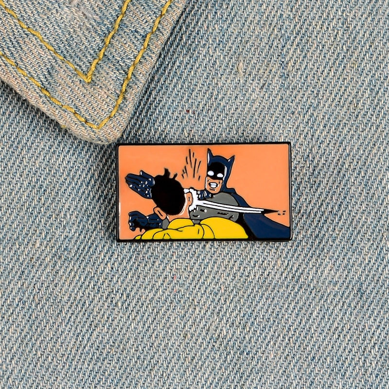 Batman Slapping Robin Pin