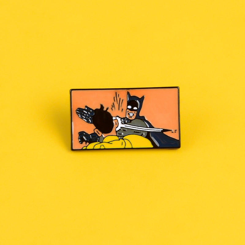 Batman Slapping Robin Pin