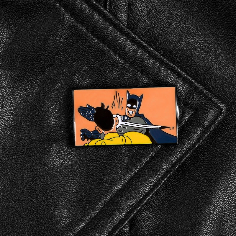 Batman Slapping Robin Pin