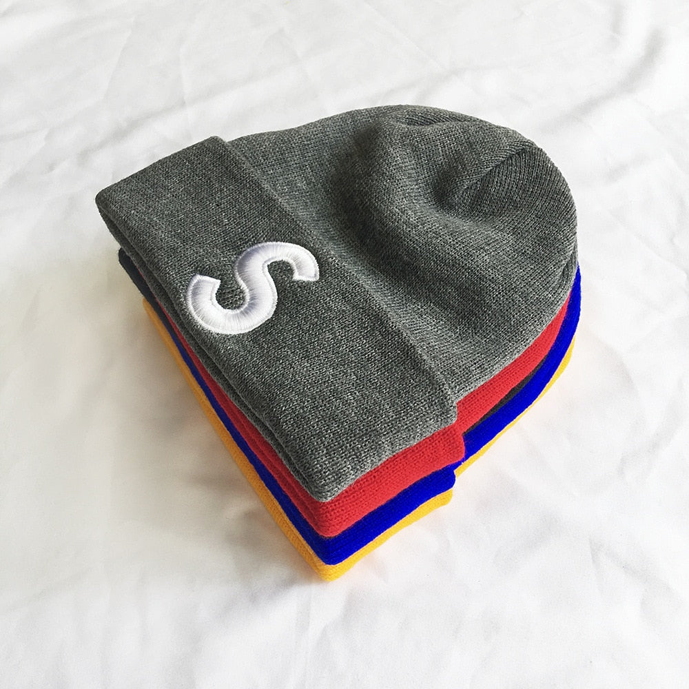 Embroidered S Beanie