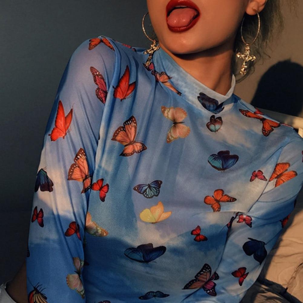 Butterfly Sky Mesh Top