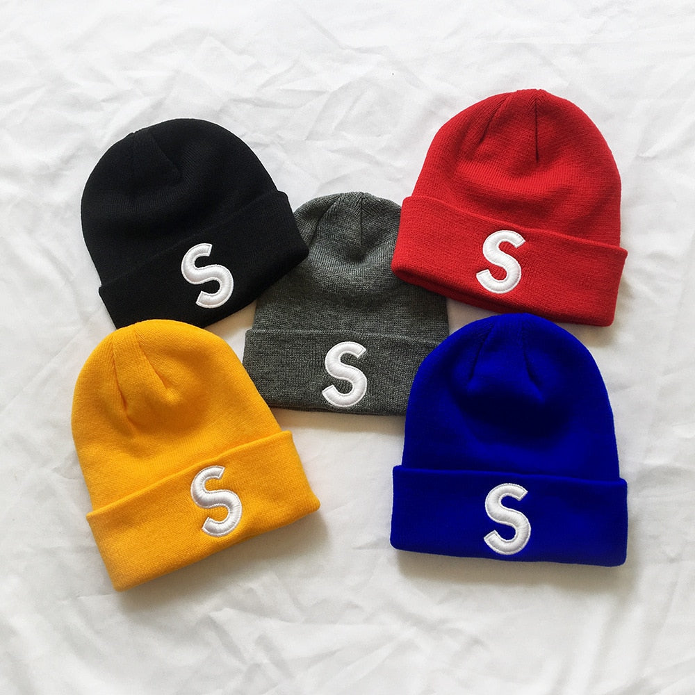 Embroidered S Beanie