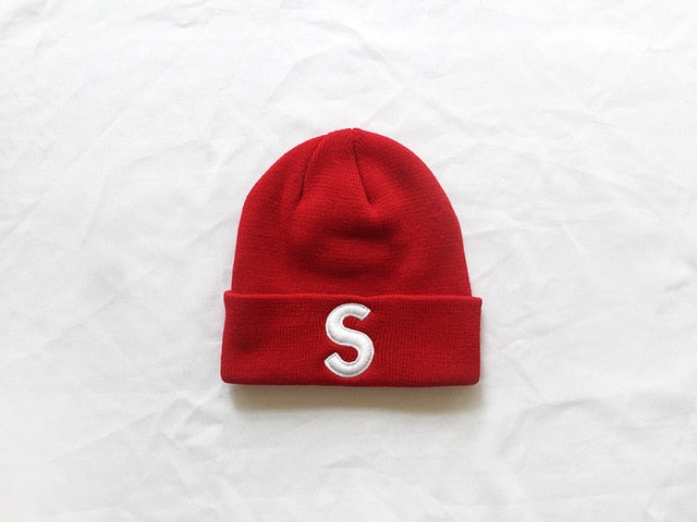 Embroidered S Beanie
