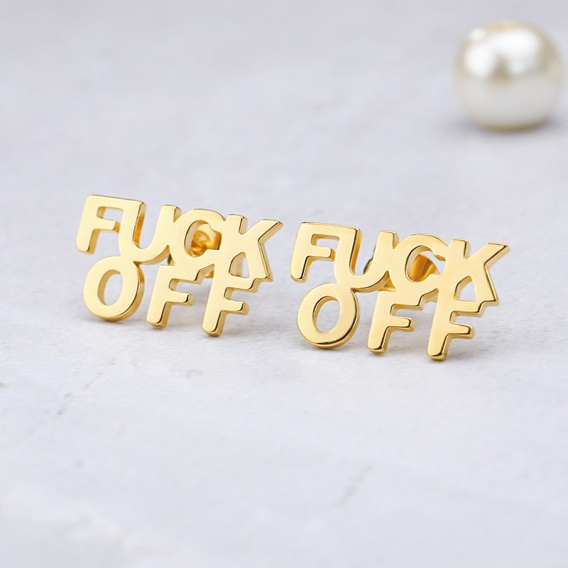 F Off Earrings