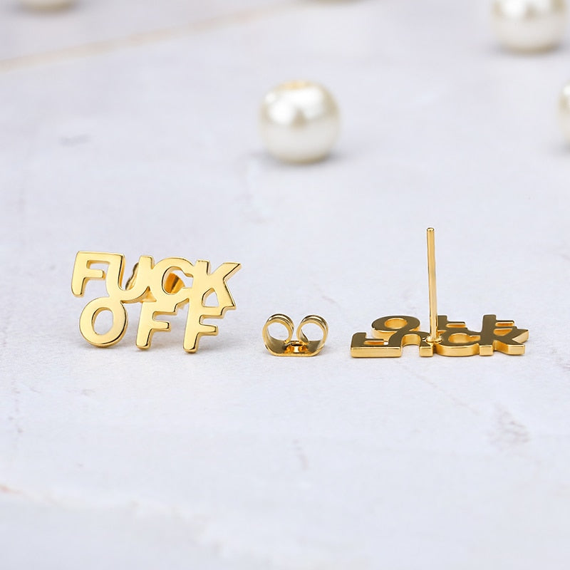 F Off Earrings