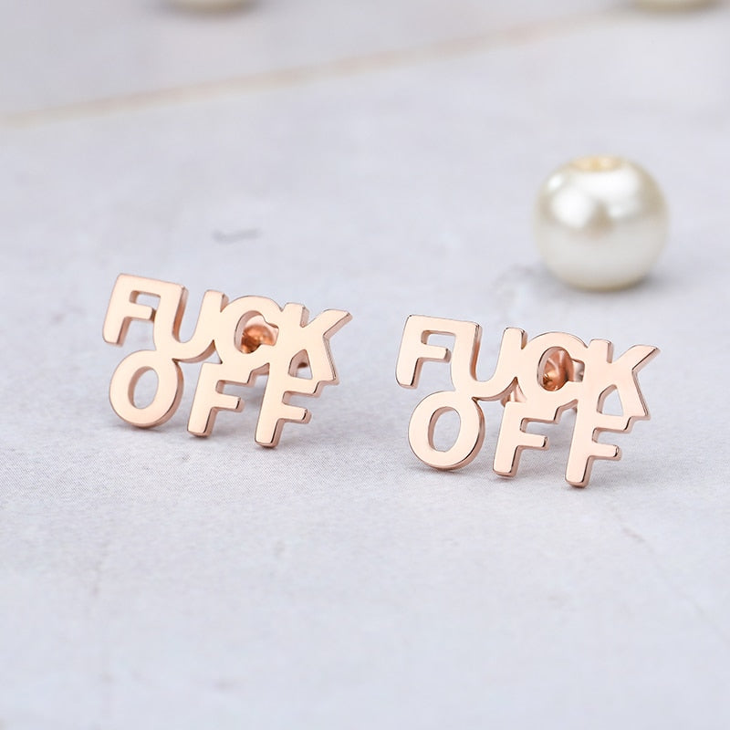 F Off Earrings