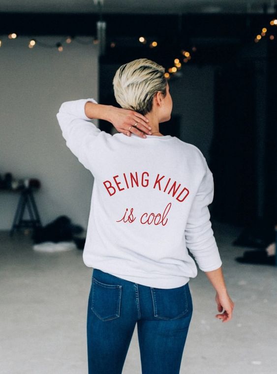 Being Kind Is Cool Oversized Sweater