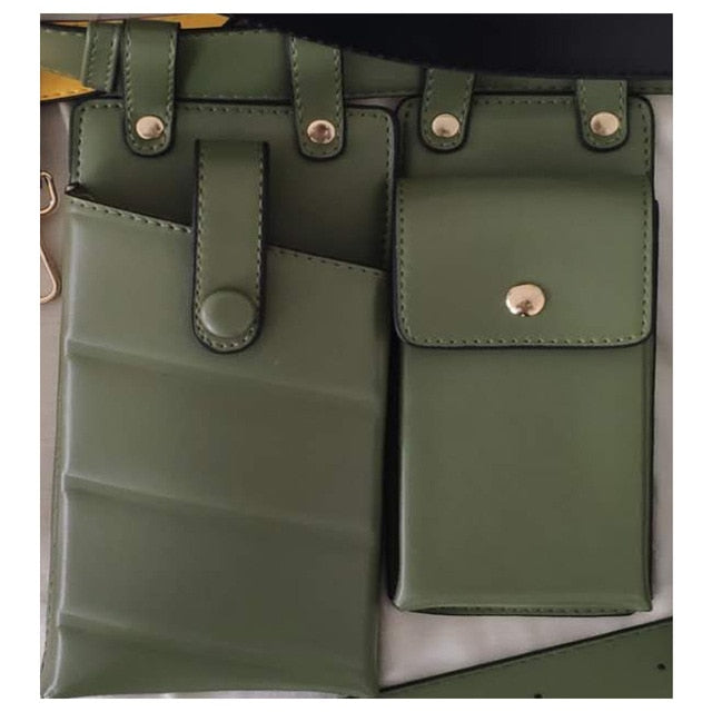 Double Leather Crossbody Bags