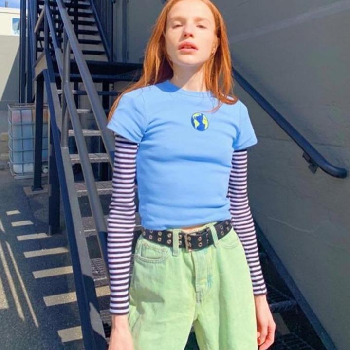 Earth Embroidered Retro Top
