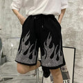 Rhinestone Flame Shorts