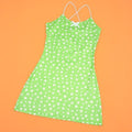 Green Floral Spaghetti Strap Dress