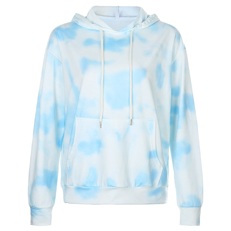 Sky Blue Tie Dye Hoodie