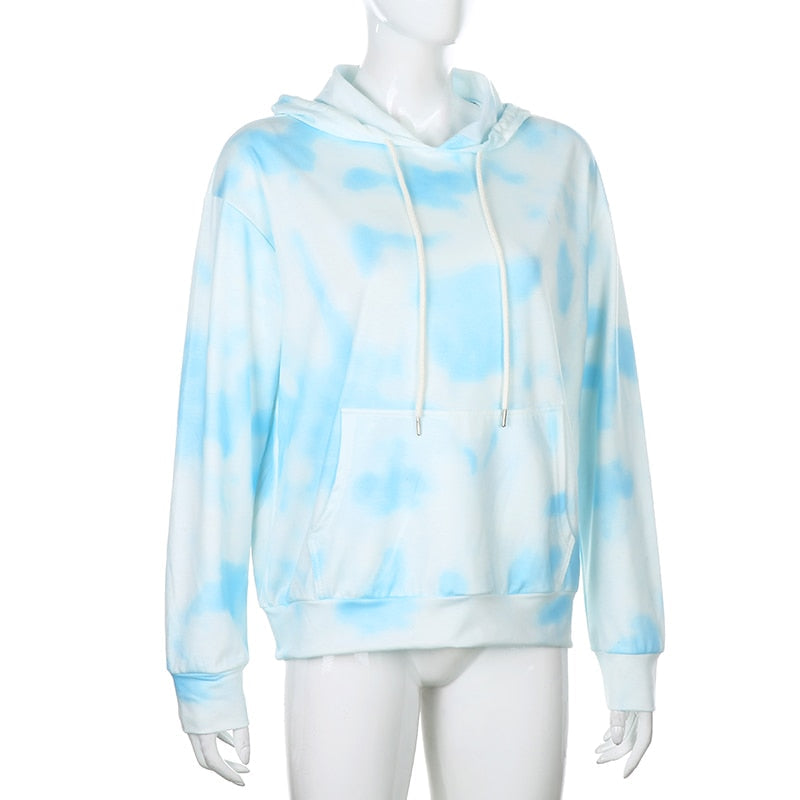 Sky Blue Tie Dye Hoodie
