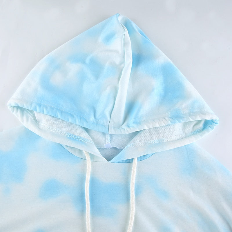 Sky Blue Tie Dye Hoodie