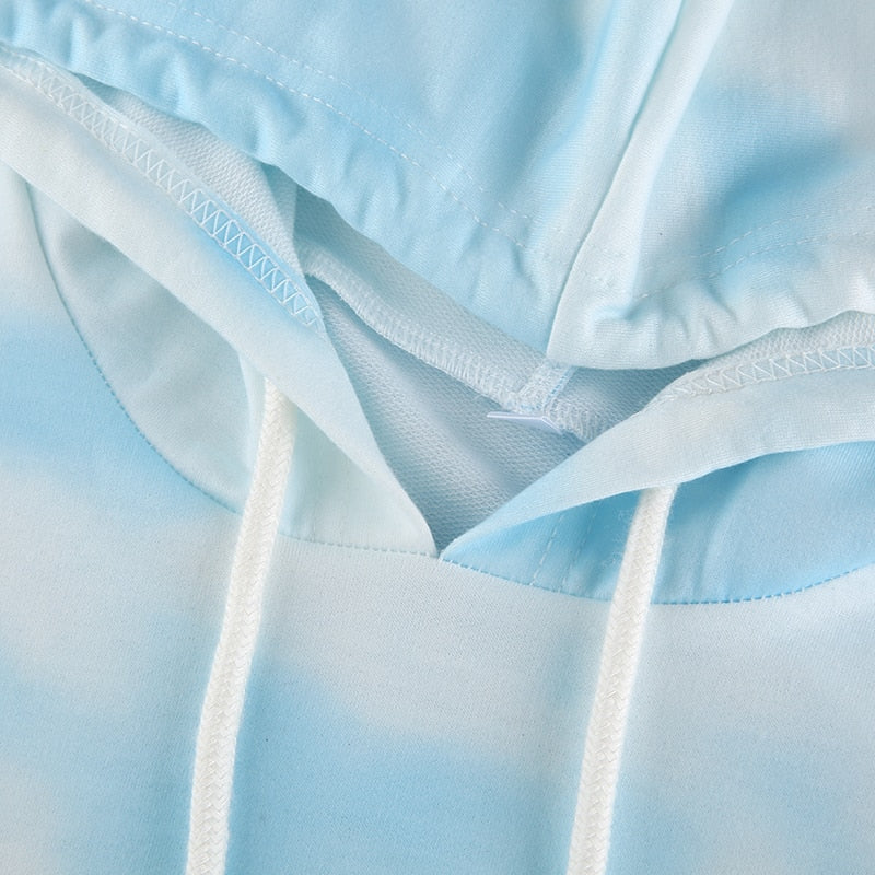 Sky Blue Tie Dye Hoodie