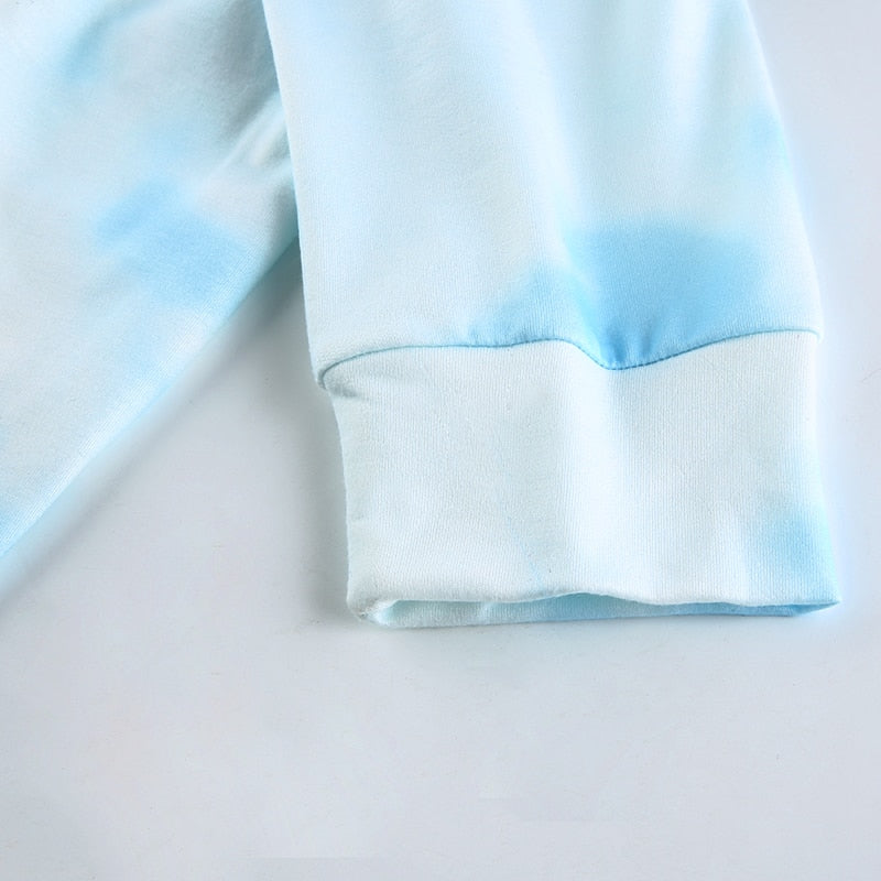 Sky Blue Tie Dye Hoodie