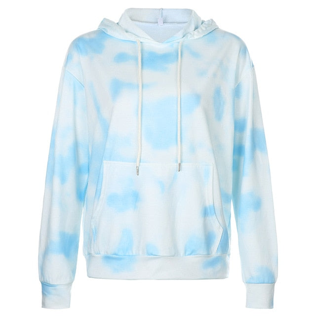 Sky Blue Tie Dye Hoodie