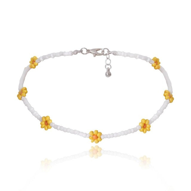 Beaded Flower Necklaces