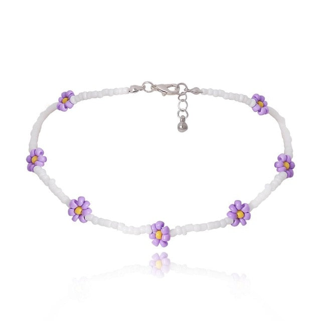 Beaded Flower Necklaces