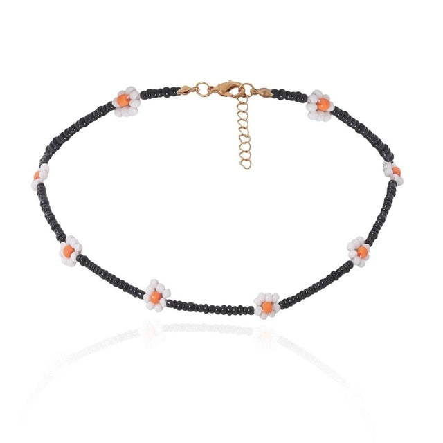 Beaded Flower Necklaces