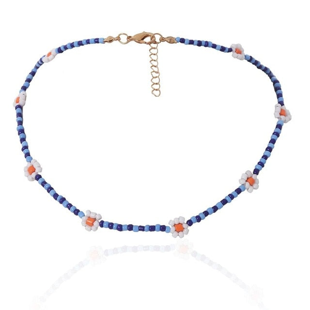 Beaded Flower Necklaces