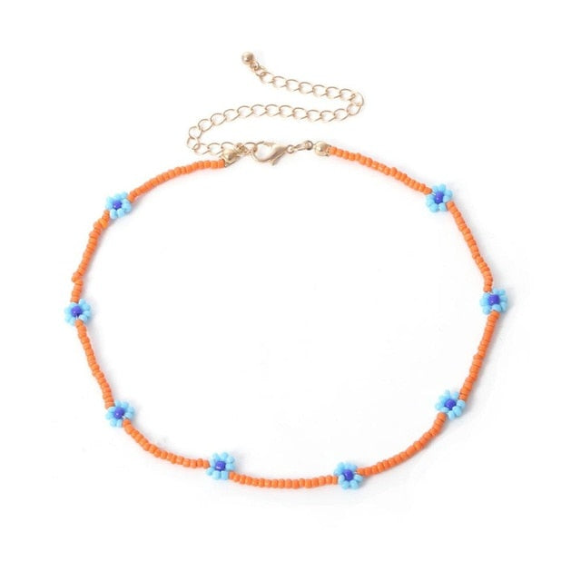 Beaded Flower Necklaces