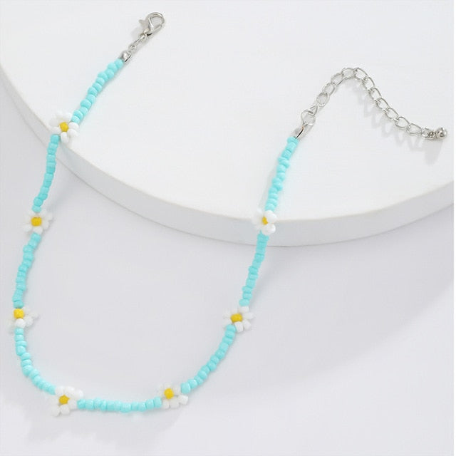 Beaded Flower Necklaces