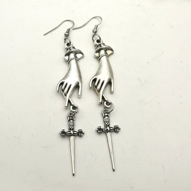 Hand & Dagger Earrings
